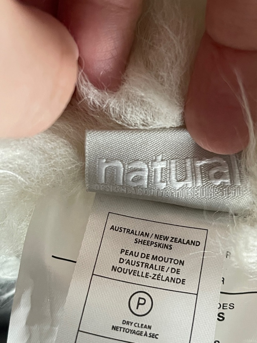 ‼️FINAL SALE‼️Australian Sheepskin Cream Faux Fur Decorative Pillow | Natural - Picture 4 of 5